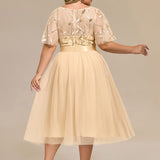ever TAYLOR|Robe de soirée midi à paillettes
