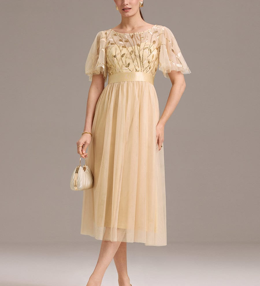 ever TAYLOR|Robe de soirée midi à paillettes