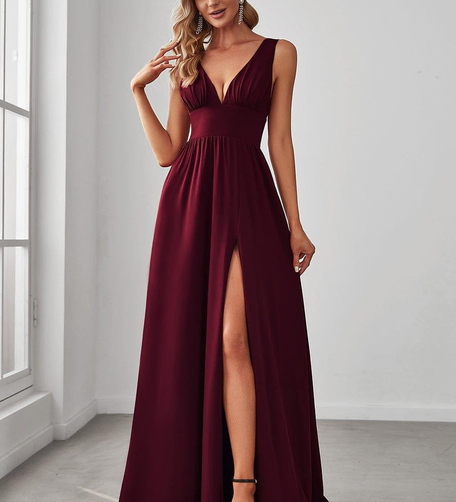 ever SORAYA|Robe de soirée taille empire à col V
