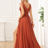 ever SORAYA|Robe de soirée taille empire à col V