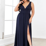 ever SORAYA|Robe de soirée taille empire à col V