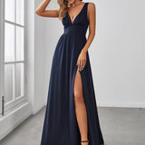 ever SORAYA|Robe de soirée taille empire à col V