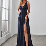 ever SORAYA|Robe de soirée taille empire à col V