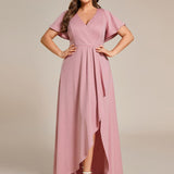 ever MELODÉ|Robe de Soirée élégante à paillettes décolleté en V profond fente sur le devant