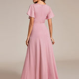 ever MELODÉ|Robe de Soirée élégante à paillettes décolleté en V profond fente sur le devant