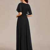 ever IVYROSE|Robe de soirée élégante en mousseline de soie avec manches flottantes