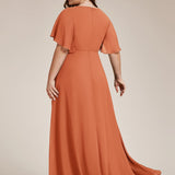 ever IVYROSE|Robe de soirée élégante en mousseline de soie avec manches flottantes