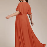 ever IVYROSE|Robe de soirée élégante en mousseline de soie avec manches flottantes