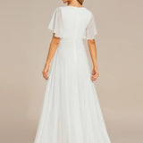 ever IVYROSE|Robe de soirée élégante en mousseline de soie avec manches flottantes