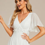 ever IVYROSE|Robe de soirée élégante en mousseline de soie avec manches flottantes