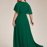 ever IVYROSE|Robe de soirée élégante en mousseline de soie avec manches flottantes