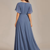 ever IVYROSE|Robe de soirée élégante en mousseline de soie avec manches flottantes