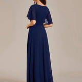 ever IVYROSE|Robe de soirée élégante en mousseline de soie avec manches flottantes