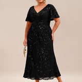 ever PALMER|Robe de soirée sirène brodée de paillettes