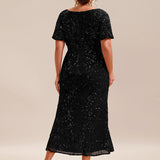 ever PALMER|Robe de soirée sirène brodée de paillettes
