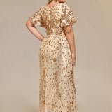 ever PALMER|Robe de soirée sirène brodée de paillettes