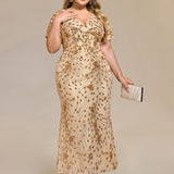 ever PALMER|Robe de soirée sirène brodée de paillettes