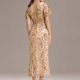 ever PALMER|Robe de soirée sirène brodée de paillettes
