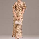 ever PALMER|Robe de soirée sirène brodée de paillettes