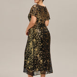 ever PALMER|Robe cérémonie femme mi-longue sirène formelle brodée à paillettes