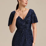 ever PALMER|Robe cérémonie femme mi-longue sirène formelle brodée à paillettes
