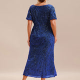 ever PALMER|Robe cérémonie femme mi-longue sirène formelle brodée à paillettes