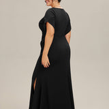 ever EZRA|Robe de soirée fendue à manches tulipes jusqu'aux cuisses