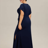 ever EZRA|Robe de soirée fendue à manches tulipes jusqu'aux cuisses