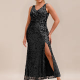 ever JUNIPER|Robe de soirée moulante à sequins froncés