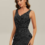 ever JUNIPER|Robe de soirée moulante à sequins froncés