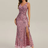 ever JUNIPER|Robe de soirée moulante à sequins froncés