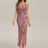 ever JUNIPER|Robe de soirée moulante à sequins froncés
