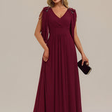 ever LOLA|Robe de soirée à manches tulipe en mousseline de soie à fleurs