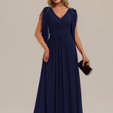 ever LOLA|Robe de soirée à manches tulipe en mousseline de soie à fleurs