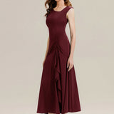 ever NORA|Robe maxi sirène asymétrique sans bretelles avec volants et haute élasticité