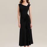 ever NORA|Robe maxi sirène asymétrique sans bretelles avec volants et haute élasticité