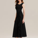 ever NORA|Robe maxi sirène asymétrique sans bretelles avec volants et haute élasticité