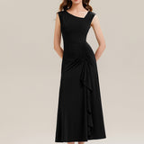 ever NORA|Robe maxi sirène asymétrique sans bretelles avec volants et haute élasticité