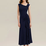 ever NORA|Robe maxi sirène asymétrique sans bretelles avec volants et haute élasticité
