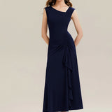 ever NORA|Robe maxi sirène asymétrique sans bretelles avec volants et haute élasticité