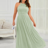 ever EVERLAINE|Robe de soirée formelle scintillante à col licou avec silhouette trapèze