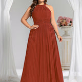 ever EVERLAINE|Robe de soirée formelle scintillante à col licou avec silhouette trapèze