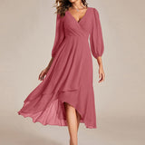 ever BRIAR|Robe de soirée en mousseline avec col en V et manches 3/4 élégantes