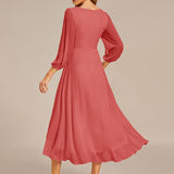 ever BRIAR|Robe de soirée en mousseline avec col en V et manches 3/4 élégantes