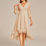 ever BRIAR|Robe de soirée en mousseline avec col en V et manches 3/4 élégantes