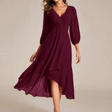 ever BRIAR|Robe de soirée en mousseline avec col en V et manches 3/4 élégantes