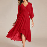 ever BRIAR|Robe de soirée en mousseline avec col en V et manches 3/4 élégantes