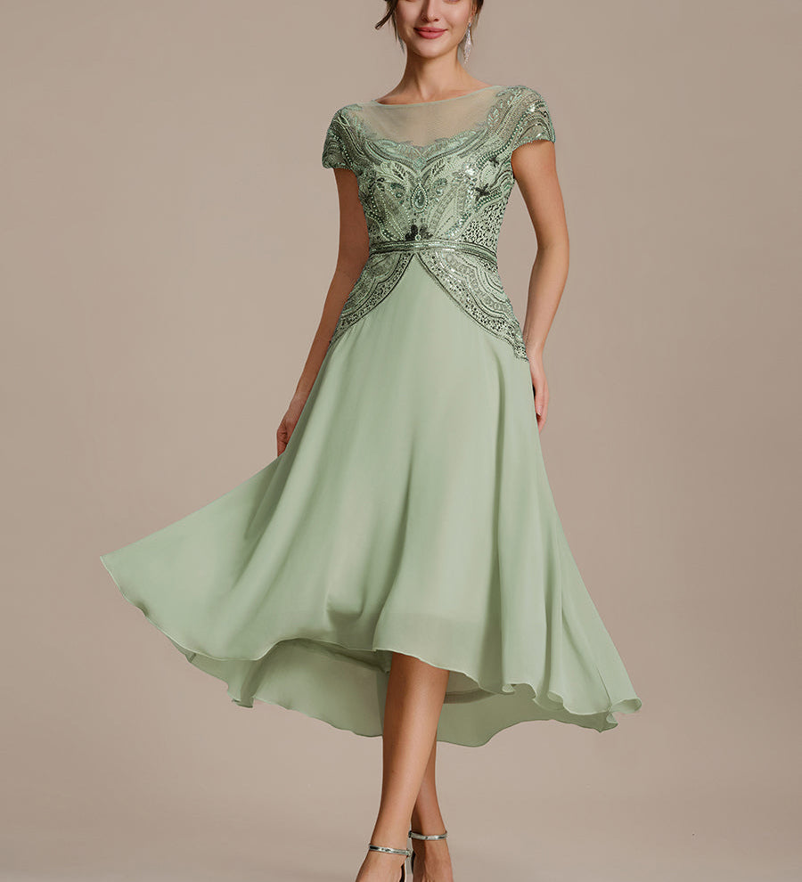 ever NUIT|Robe maxi sans manches à sequins avec patchwork