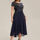 ever NUIT|Robe maxi sans manches à sequins avec patchwork