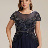 ever NUIT|Robe maxi sans manches à sequins avec patchwork